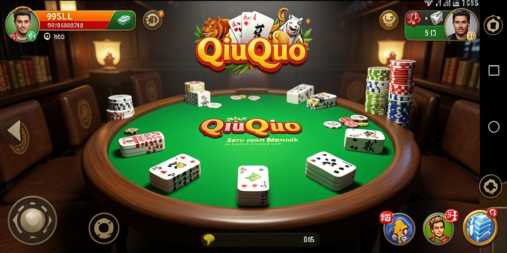 Tampilan gameplay seru dalam aplikasi QiuQiu 99SLL.