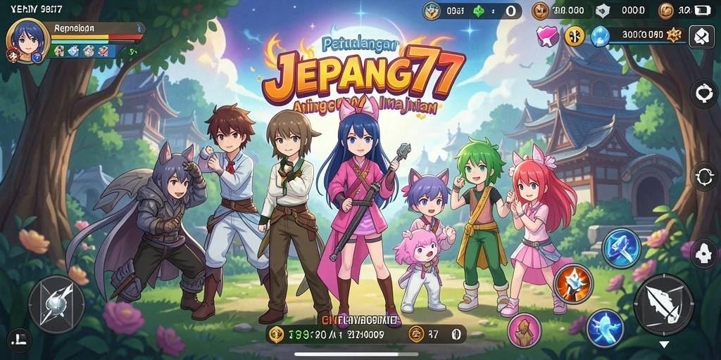 Tampilan gameplay seru di dunia Anime JEPANG77