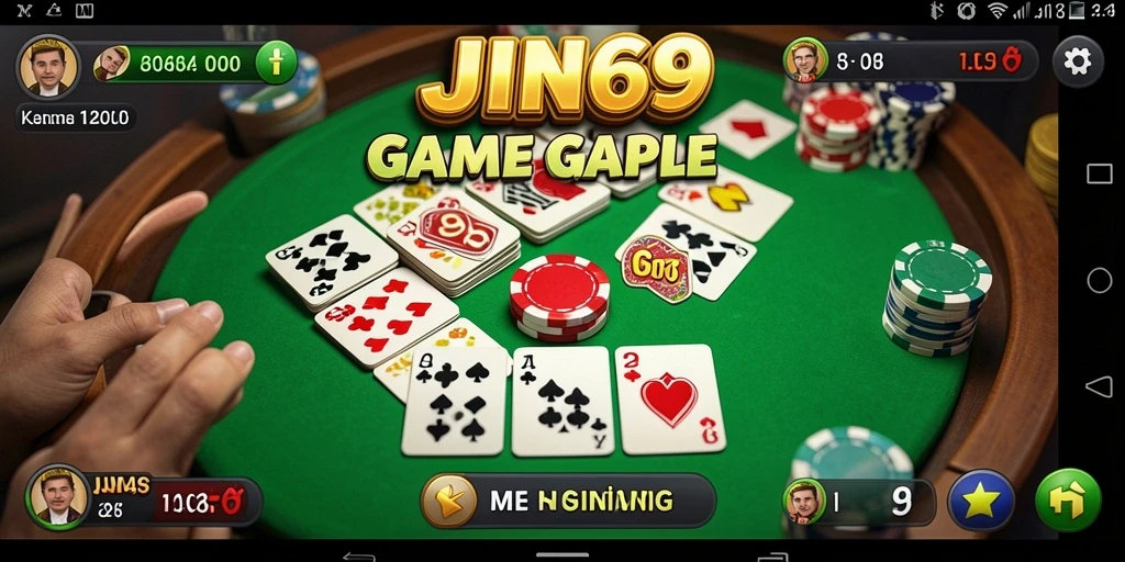 Tampilan seru gameplay Gaple di JIN69.
