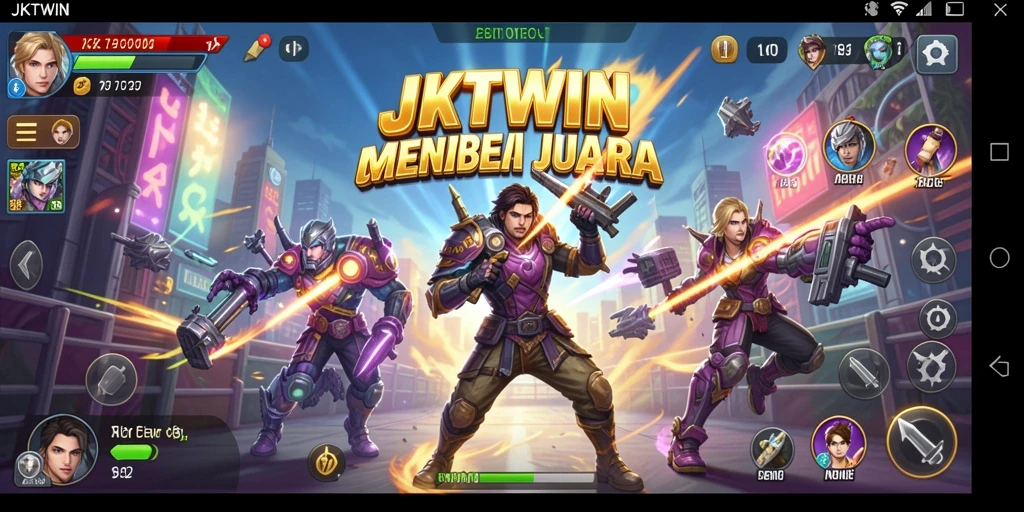 Tangkapan layar menunjukkan aksi mendebarkan dalam JKTWIN saat merancang strategi.