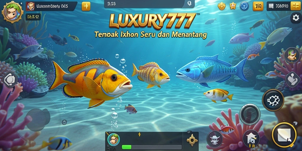 Tangkapan layar gameplay LUXURY777 yang penuh aksi Tembak Ikan.
