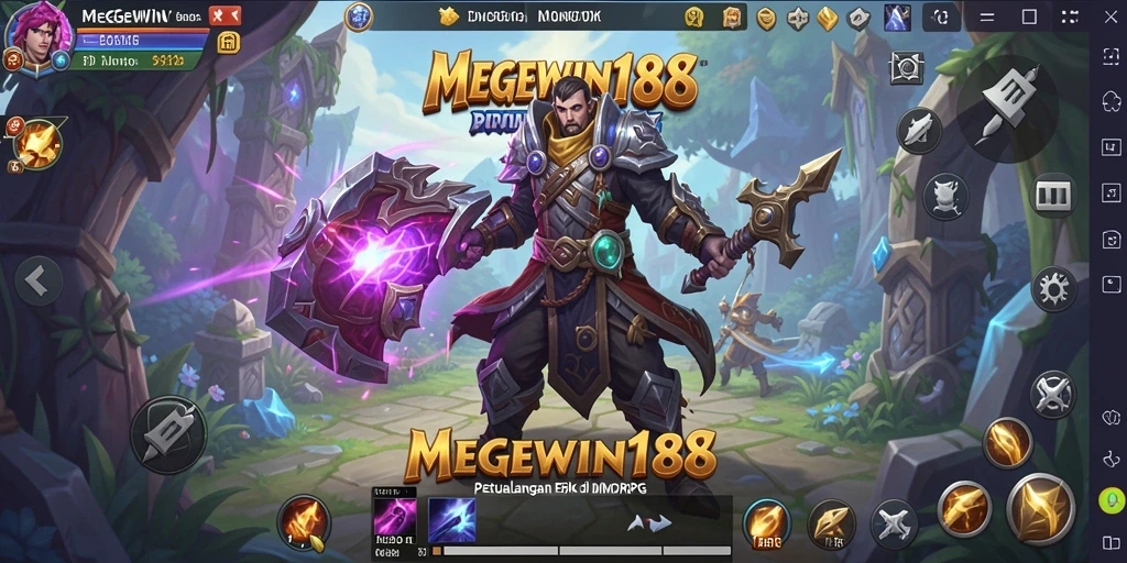 Tampilan dinamis gameplay dalam MEGEWIN188 dengan pertarungan seru.